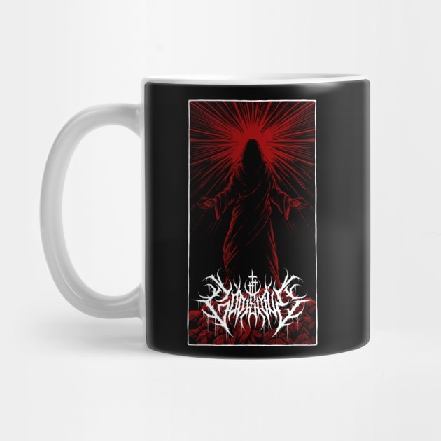 God is Love Redeemer  death metal design (crimson) by Tmontijo